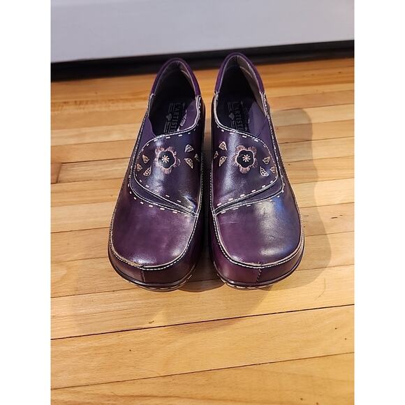 SPRING STEP L'Artiste Burbank Purple Leather Clogs EU 41 or US 10 M - Picture 2 of 8